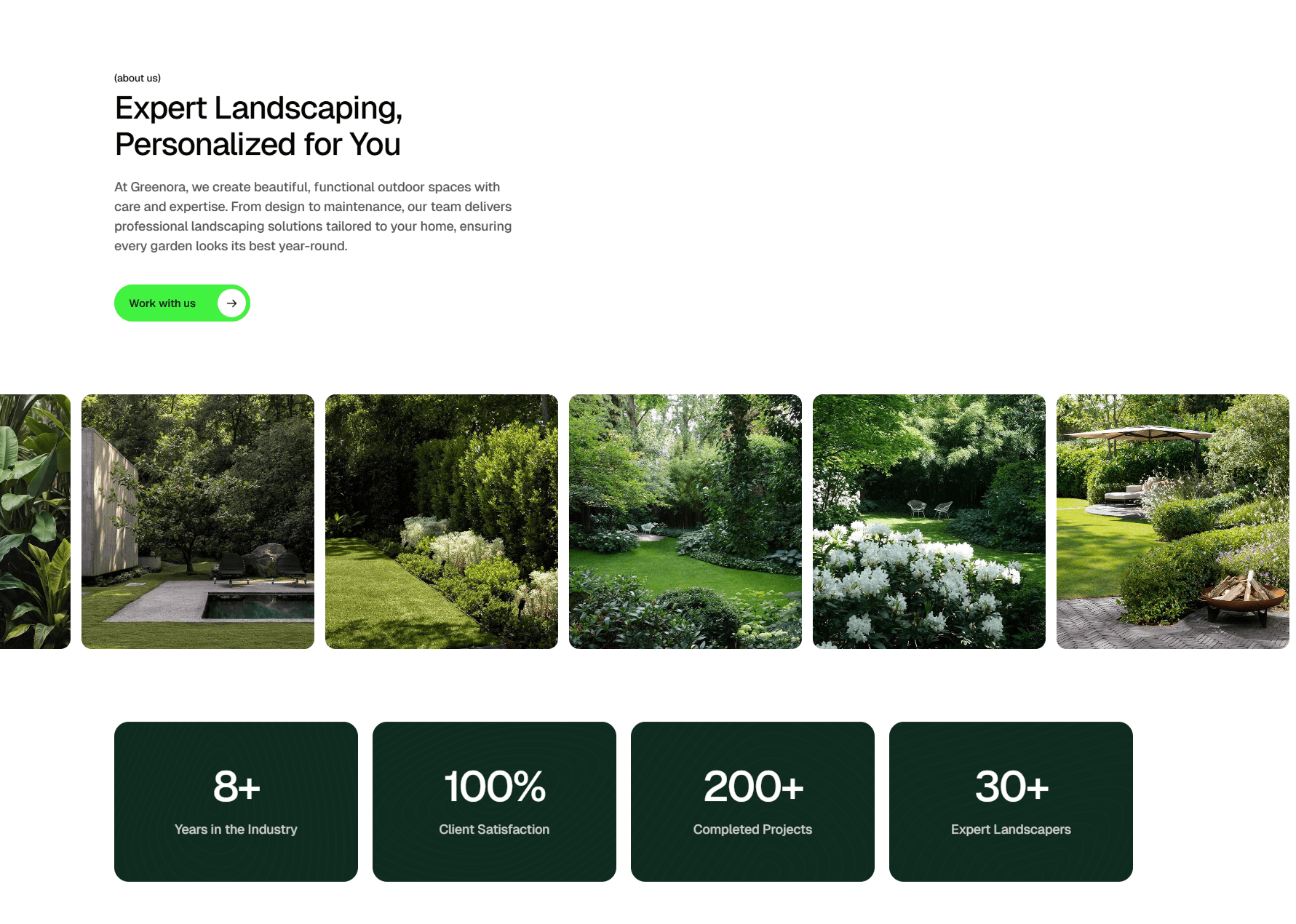 Landscaping website example