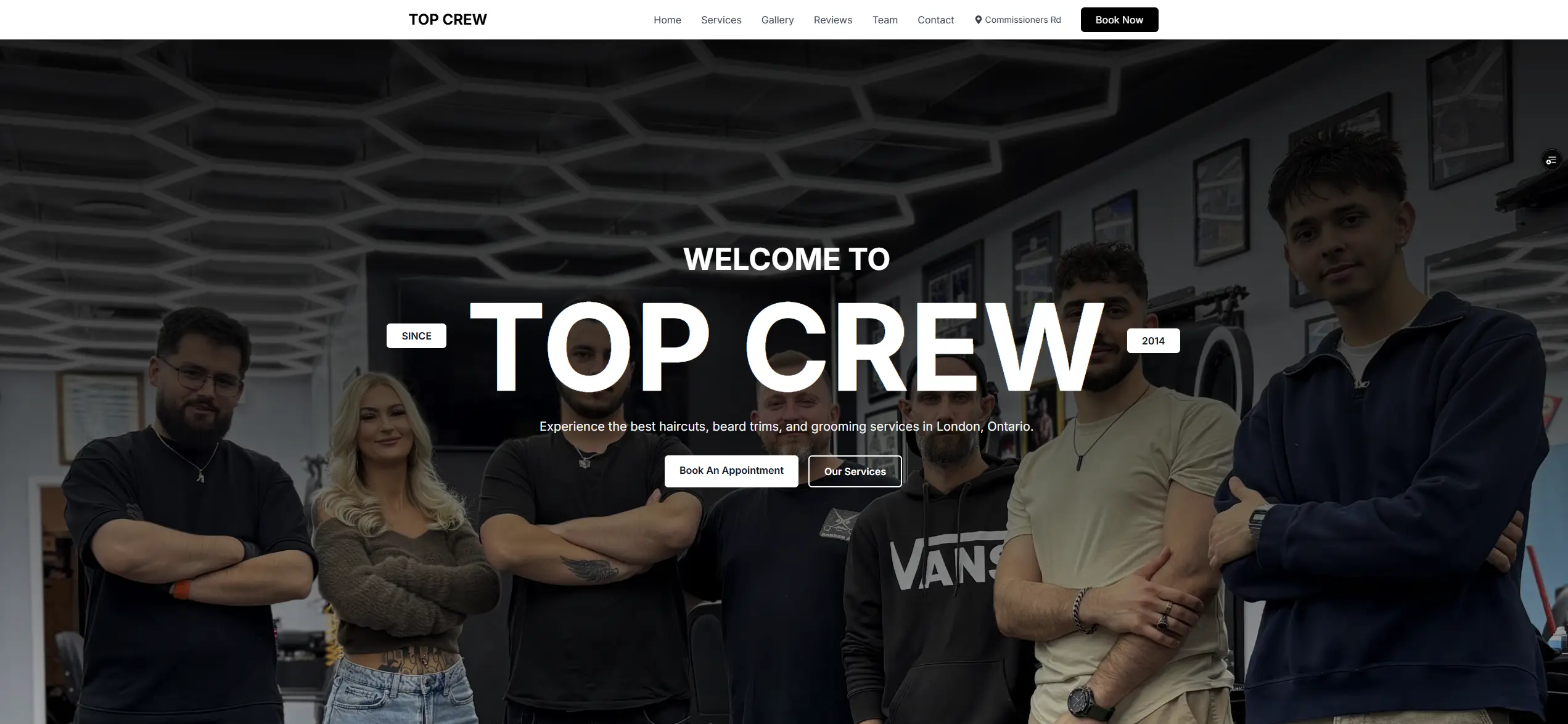 Top Crew Barbershop website